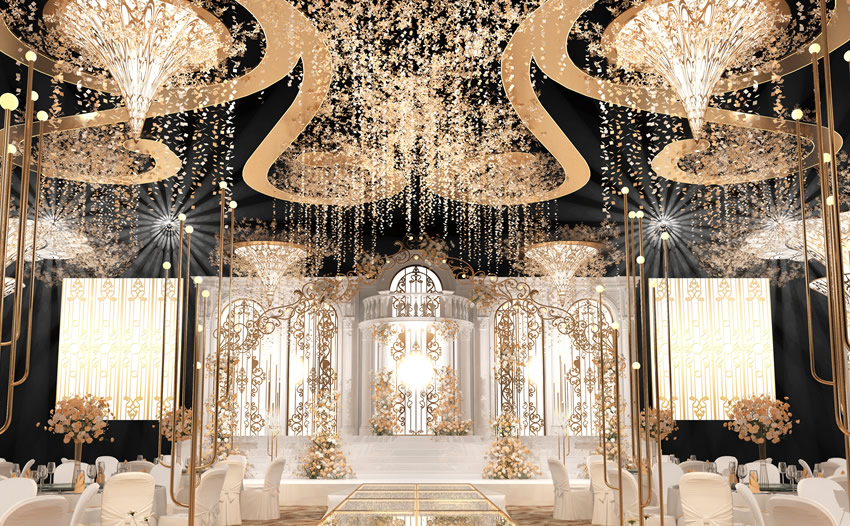 衢江花木兰喜事汇金色大厅效果展示